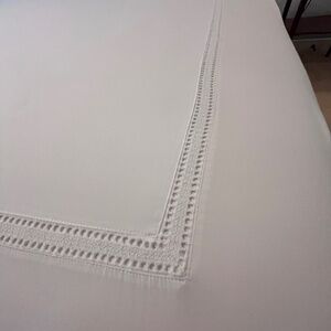 Boll & Branch California King KC white eyelet Duvet Cover 100% Cotton Super Soft